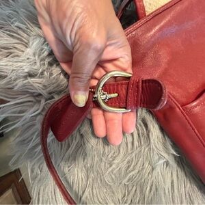 Elegant Red Leather Women's Bag